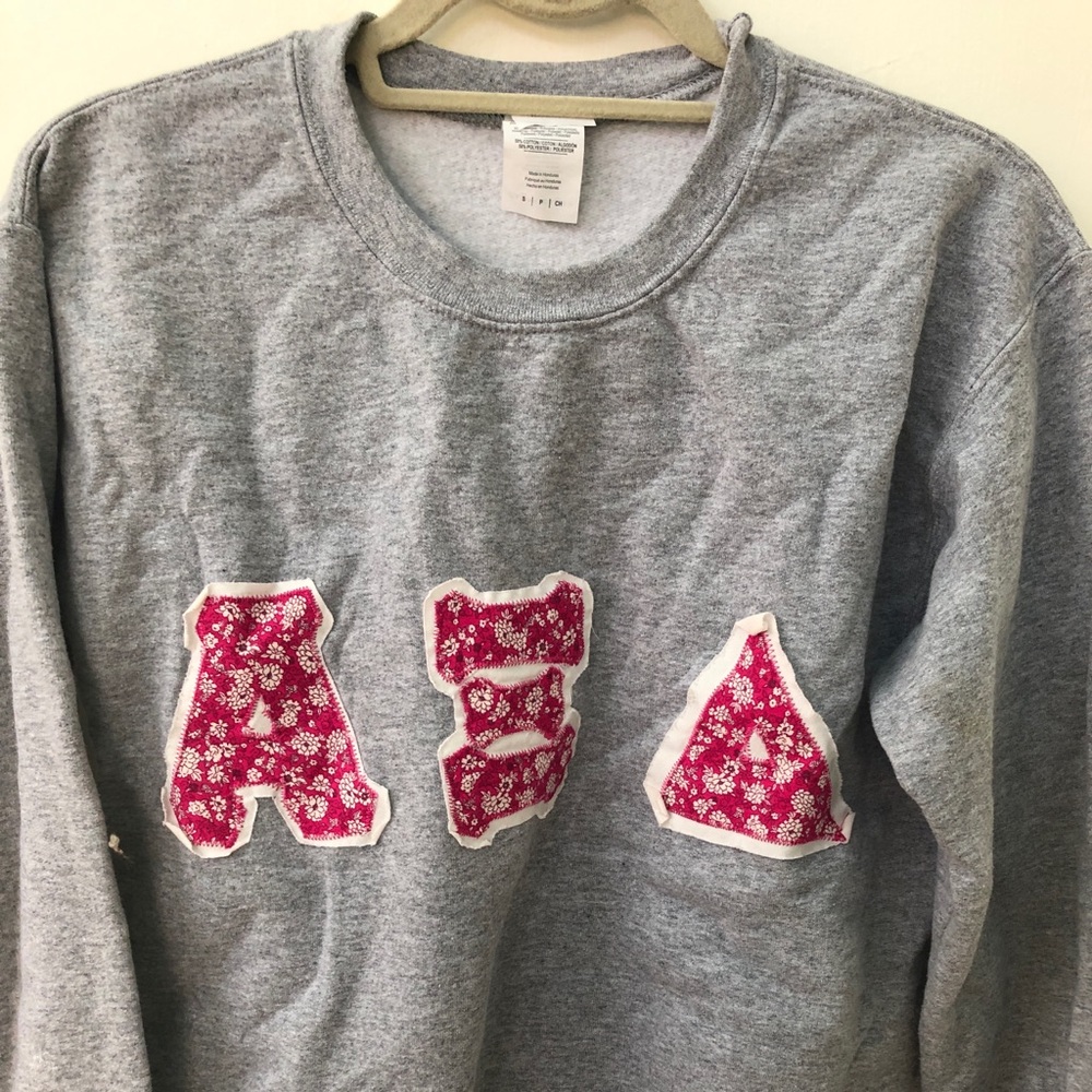 Alpha xi delta letter crewneck